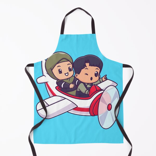 Item preview, Adventurous Couple: Cute Hijab Girl and Boy Flying High - Cartoon Vector Icon designed and sold by hjian8219.