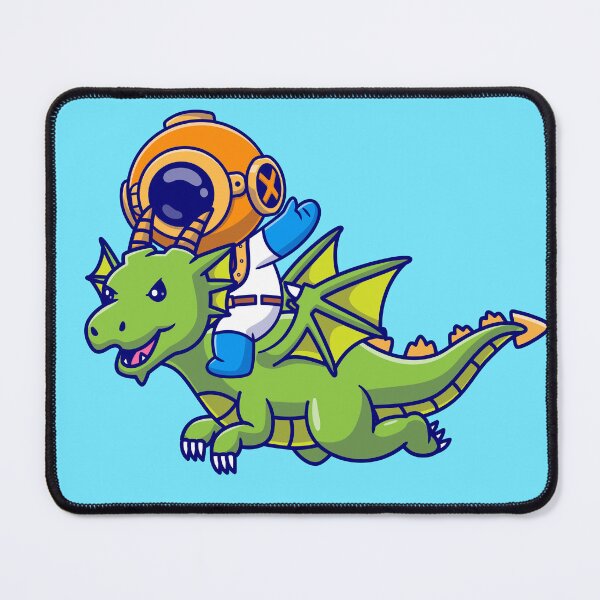 Item preview, Cute Diver Riding Dragon Cartoon Vector Icon designed and sold by hjian8219.