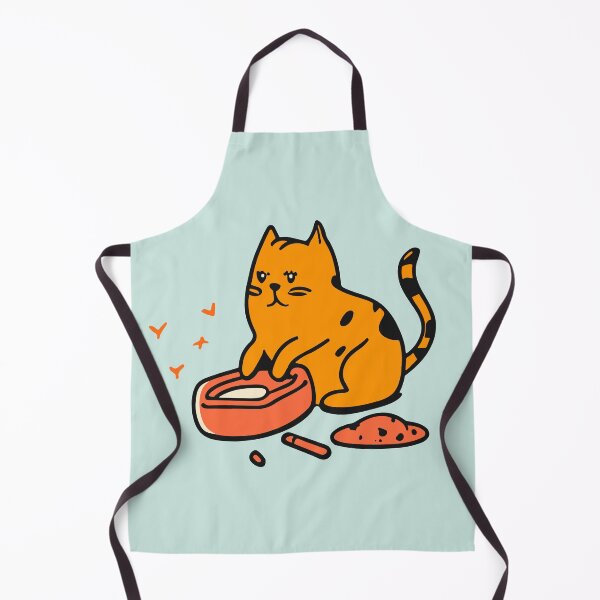 Item preview, cute and smiley black cat sitting in its cat litter box designed and sold by The Knick Knack Nook.