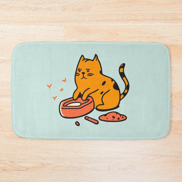 Item preview, cute and smiley black cat sitting in its cat litter box designed and sold by The  Knick Knack Nook.