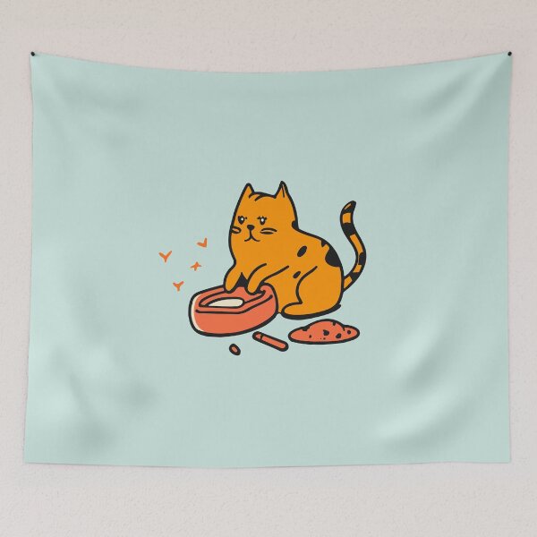 Item preview, cute and smiley black cat sitting in its cat litter box designed and sold by The  Knick Knack Nook.