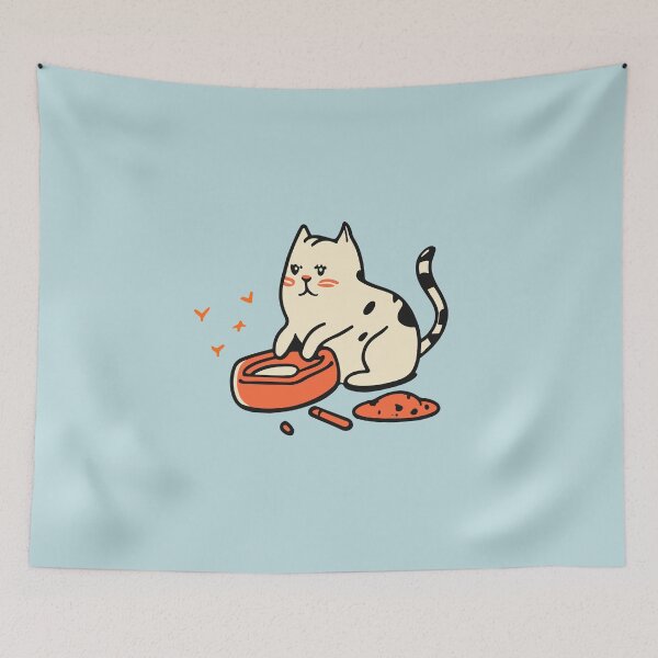 Item preview, cute and smiley black cat sitting in its cat litter box designed and sold by The  Knick Knack Nook.