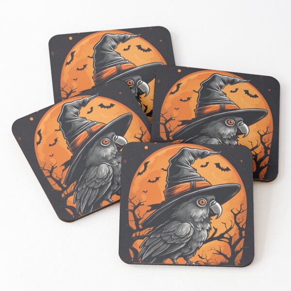 Item preview, Happy Halloween Crow and Moon Design: Spooky Elegance for October Nights designed and sold by ArtazaBazaar.