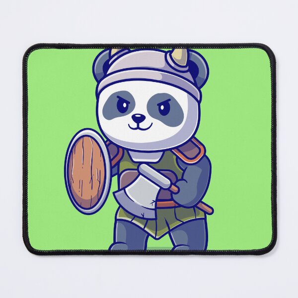 Item preview, Cute Panda Knight Viking Cartoon Vector Icon designed and sold by hjian8219.