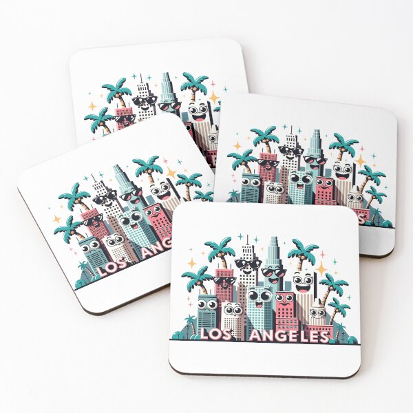Item preview, Los Angeles Quirky Skyline designed and sold by Places On Earth.