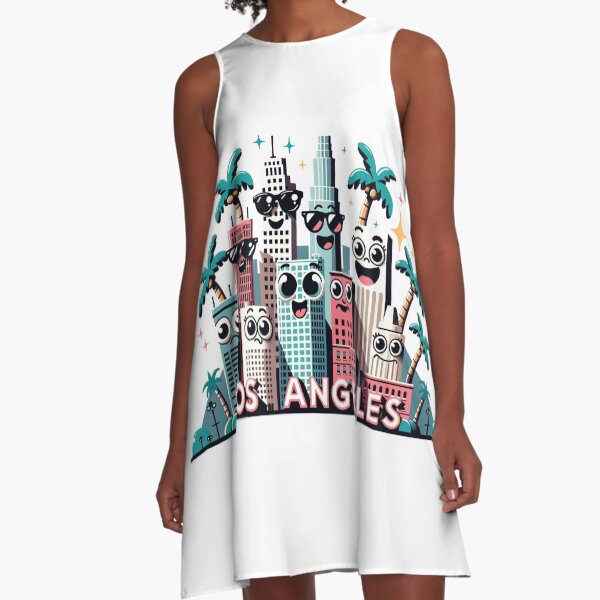 Item preview, Los Angeles Quirky Skyline designed and sold by placesonearth.
