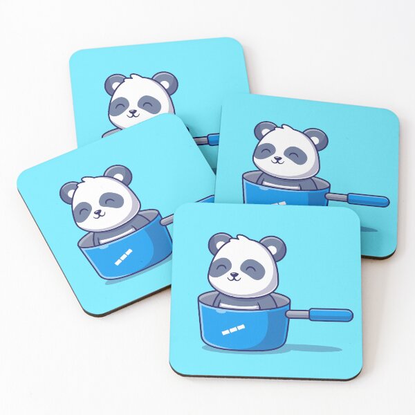 Item preview, Cute Panda Sitting with a Pan Cartoon Vector Icon designed and sold by hjian8219.