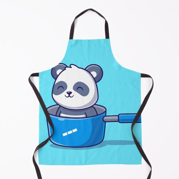 Item preview, Cute Panda Sitting with a Pan Cartoon Vector Icon designed and sold by hjian8219.