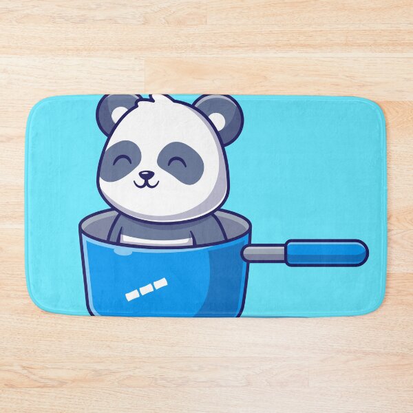 Item preview, Cute Panda Sitting with a Pan Cartoon Vector Icon designed and sold by hjian8219.