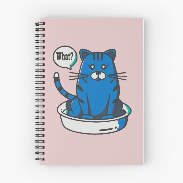 Item preview, cute and smiley black cat sitting in its cat litter box designed and sold by The  Knick Knack Nook.
