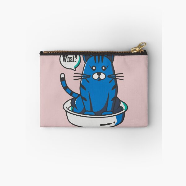 Item preview, cute and smiley black cat sitting in its cat litter box designed and sold by The  Knick Knack Nook.