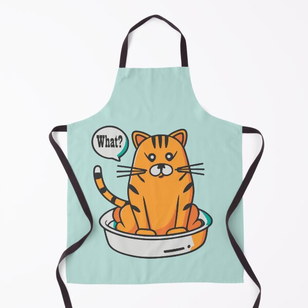 Item preview, cute and smiley black cat sitting in its cat litter box designed and sold by The Knick Knack Nook.