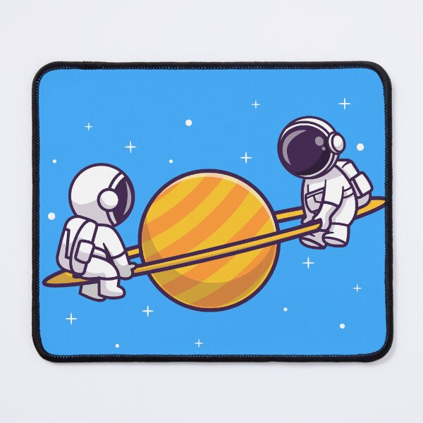 Item preview, Cute Couple Astronauts Playing Seesaw on Planet in Space designed and sold by hjian8219.