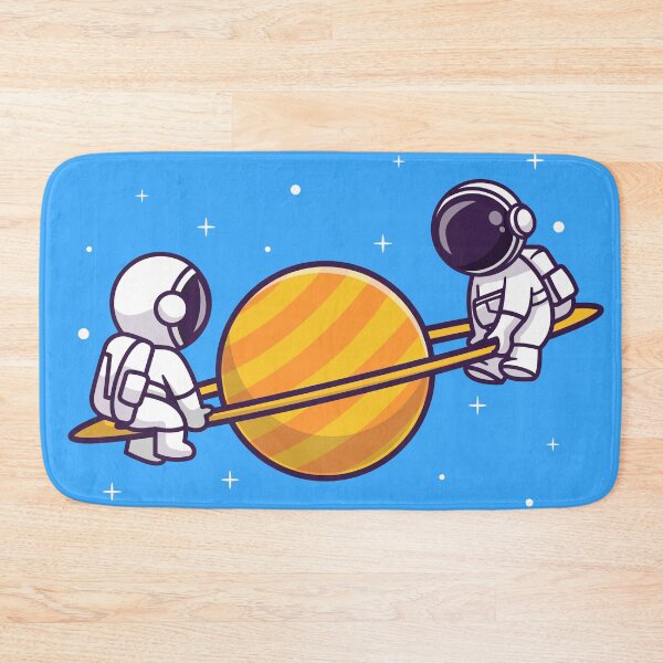 Item preview, Cute Couple Astronauts Playing Seesaw on Planet in Space designed and sold by hjian8219.