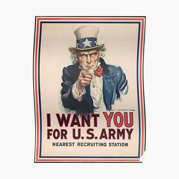 I Want You Uncle Sam Poster