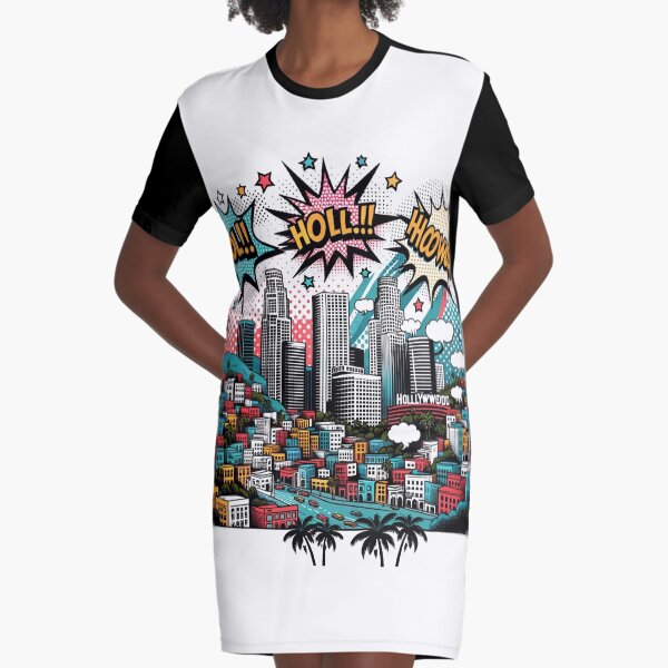 Item preview, Los Angeles Comic Skyline designed and sold by placesonearth.