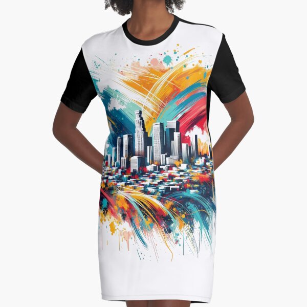 Item preview, Los Angeles Skyline Abstract designed and sold by placesonearth.