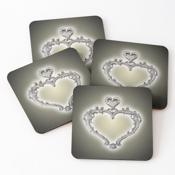 Item preview, Fancy Silver Baroque Heart Design designed and sold by designs-by-ann.