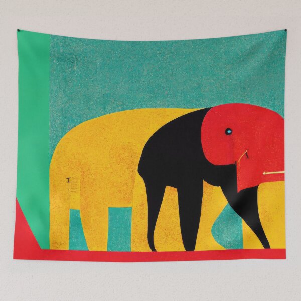 Item preview, Explore Simplistic & Minimalistic African Elephant Art designed and sold by ArtificialGenes.