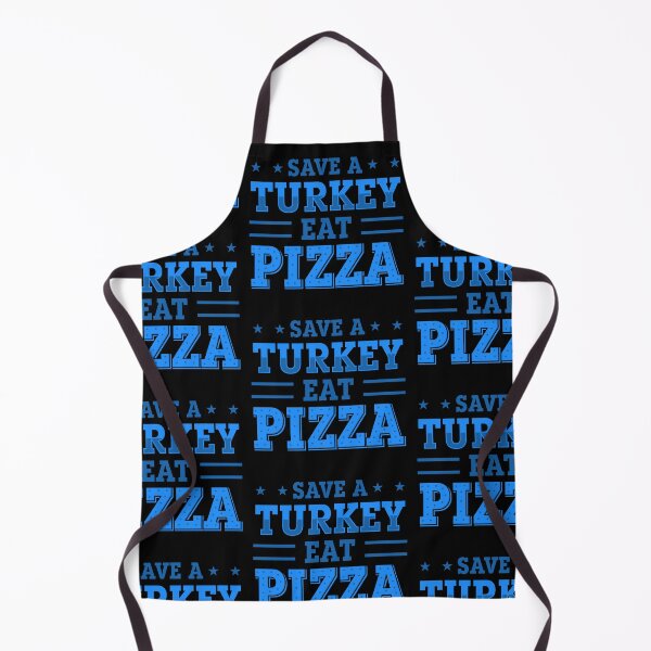 Item preview, blue thanksgiving save turkey pizza  designed and sold by Gossip Rag.