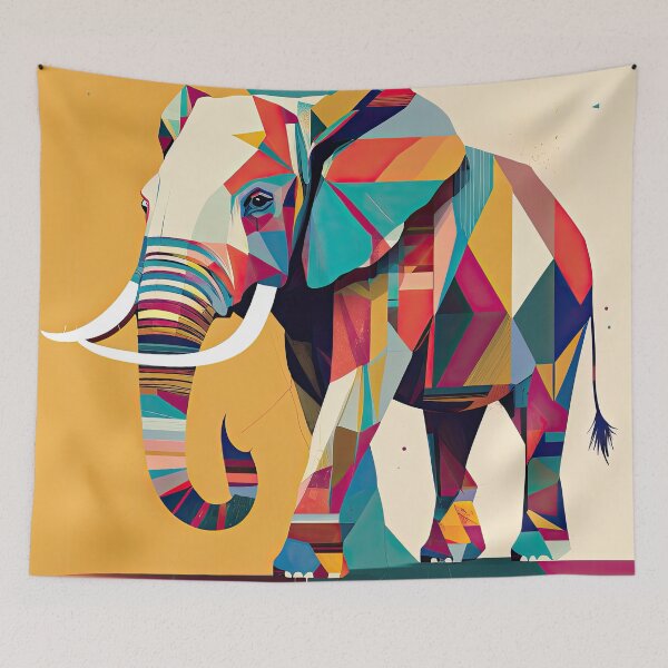 Item preview, Explore Simplistic & Minimalistic African Elephant Art designed and sold by ArtificialGenes.