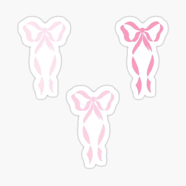 Pink Bow Bubble-free Stickers