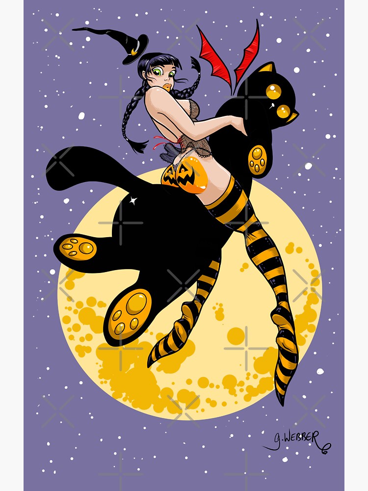 Thumbnail 3 of 3, Sticker, PUMPKIN BUTT WITCH l designed and sold by George Webber.