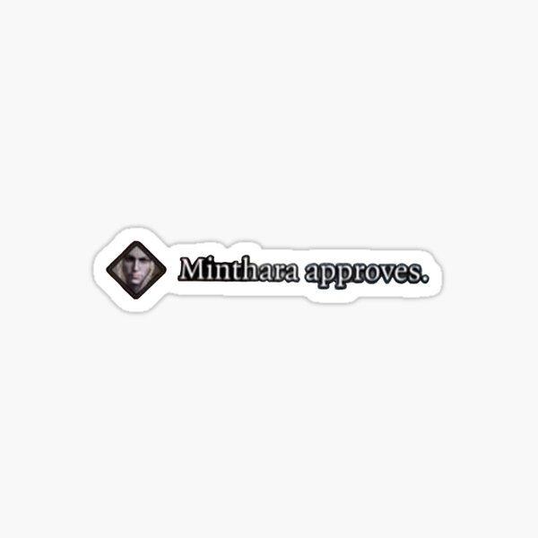 Minthara Approves Sticker For Sale By GeorgiaGurl Redbubble   St,small,507x507 Pad,600x600,f8f8f8 