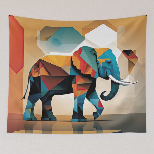 Item preview, Explore Simplistic & Minimalistic African Elephant Art designed and sold by ArtificialGenes.