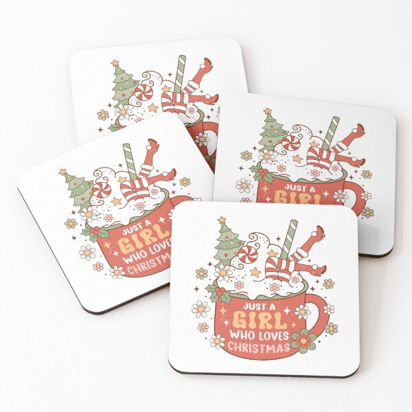 Item preview, Just a Girl who Loves Christmas Retro Groovy  designed and sold by mariejosee22.