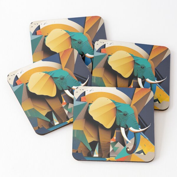 Item preview, Explore Simplistic & Minimalistic African Elephant Art designed and sold by ArtificialGenes.
