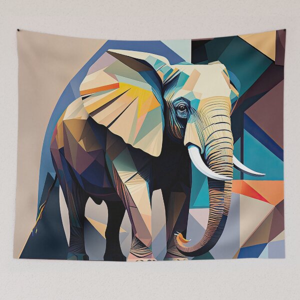 Item preview, Explore Simplistic & Minimalistic African Elephant Art designed and sold by ArtificialGenes.