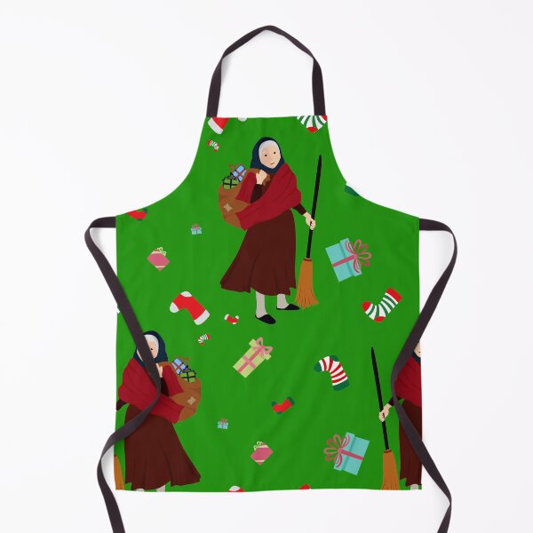 Item preview, green christmas Witch Befana designed and sold by Gossip Rag.