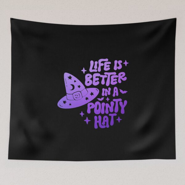 Item preview, life is better in a pointy hat- Funny Halloween designed and sold by Sun Sand & Sea Art.