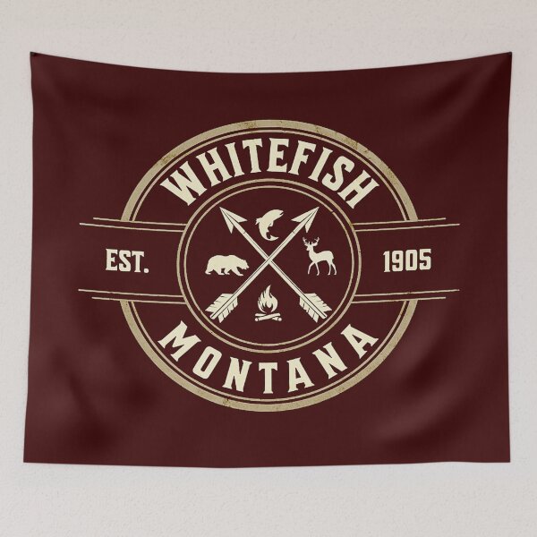 Item preview, ( 406 ) Whitefish Montana  Est  1905 designed and sold by Gilby-Designs.