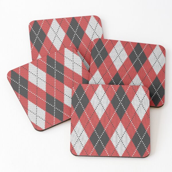 Item preview, Retro Christmas argyle check red designed and sold by Dana Du.