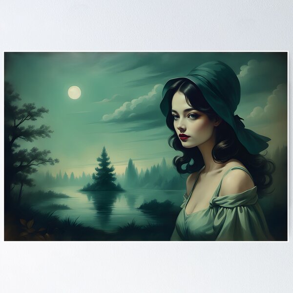 Item preview, Lady in the dark forest designed and sold by VanillaBlueSky.