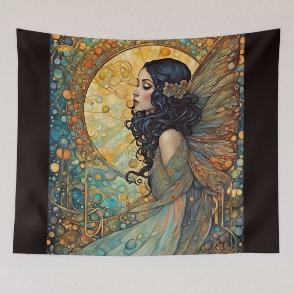 Item preview, Moon Fairy No. 001- abstract,  fairy nouveau designed and sold by FaerieFusion.