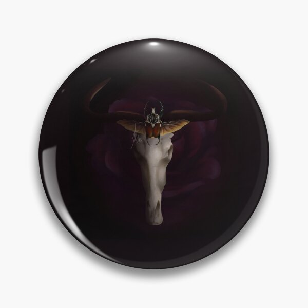 Item preview, Wildebeest Skull and Goliath Beetle - Black Rose designed and sold by morimyths.