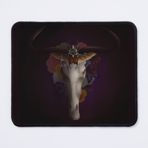 Item preview, Wildebeest Skull and Goliath Beetle - Floral designed and sold by morimyths.