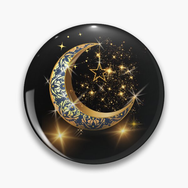 Item preview, Beautiful Gold Filigree Moon & Stars Design designed and sold by EarthArtDesigns.