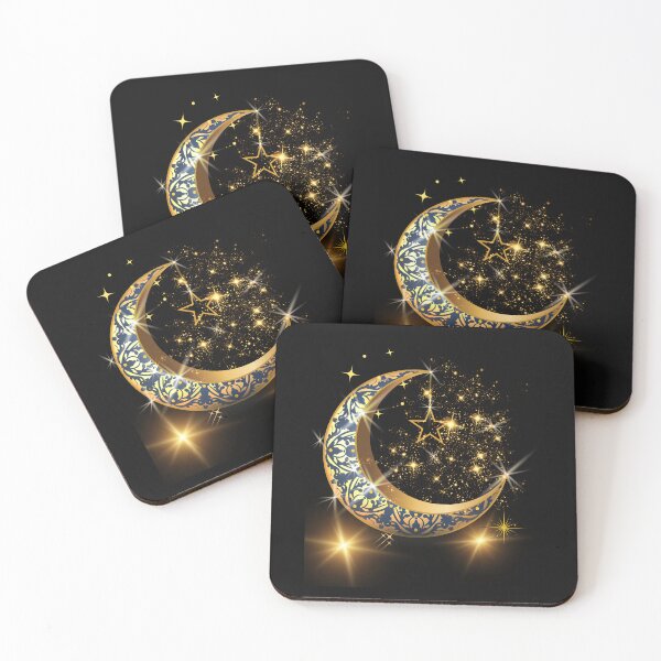 Item preview, Beautiful Gold Filigree Moon & Stars Design designed and sold by EarthArtDesigns.