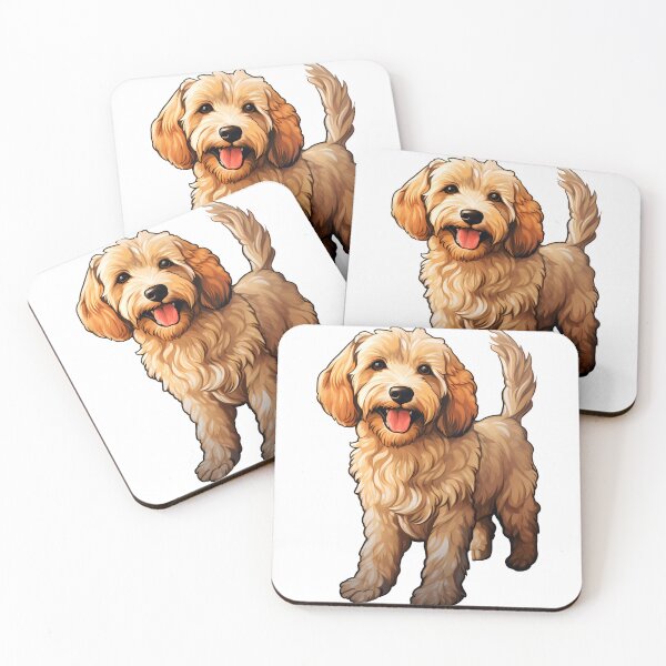 Item preview, Adorable Goldendoodle Puppy Dog Drawing designed and sold by meganohm.