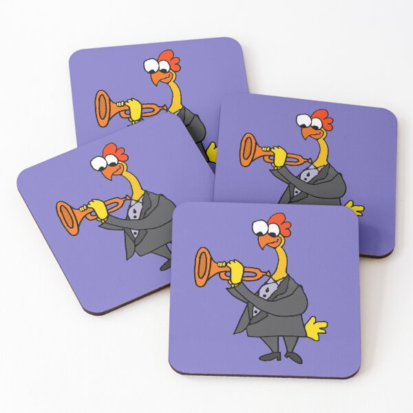 Item preview, Funny Rubber Chicken Playing Trumpet Cartoon designed and sold by Nature's Fancy.