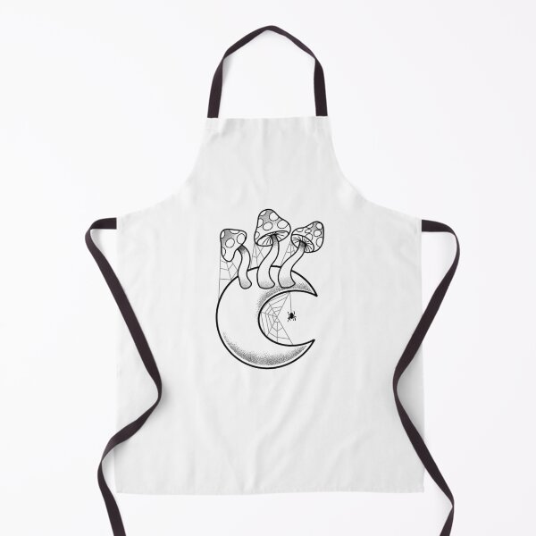 Item preview, Witchcore Spider and Mushrooms on a crescent moon designed and sold by jazzydevil.