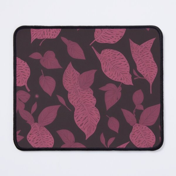 Item preview, Pink leaves Pattern Design in black background designed and sold by Carlos Gudino.