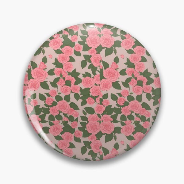 Item preview, Pink roses with green leaves Pattern designed and sold by Carlos Gudino.