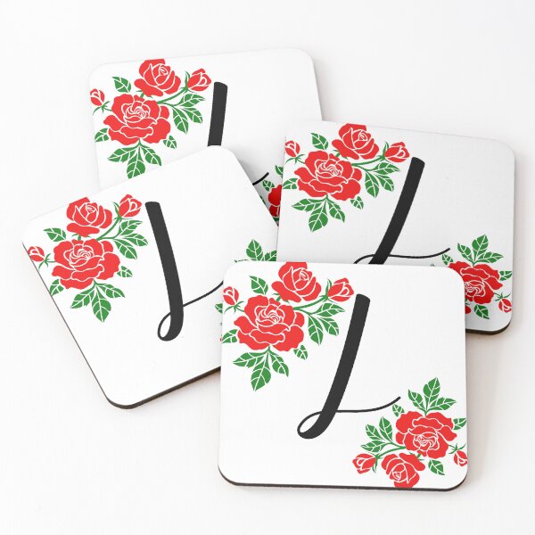 Item preview,  The Letter "L" With Red Roses And Green Leaves. designed and sold by LisaDesigns323.