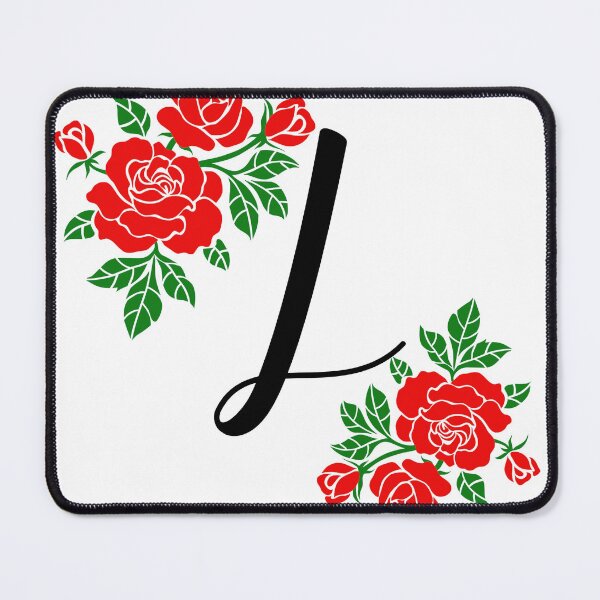 Item preview,  The Letter "L" With Red Roses And Green Leaves. designed and sold by LisaDesigns323.