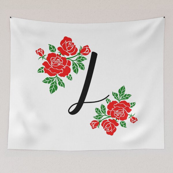 Item preview,  The Letter "L" With Red Roses And Green Leaves. designed and sold by LisaDesigns323.